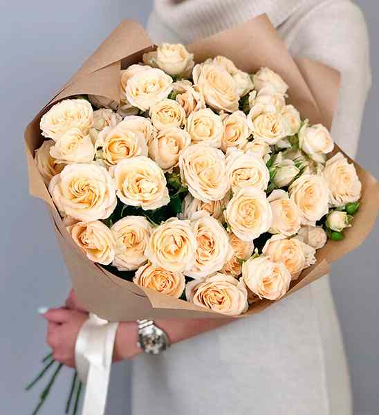 Bouquet of Stems Salmon Spray Roses - Roses