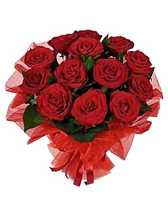 Red roses wrapped in red - Congratulations Flowers