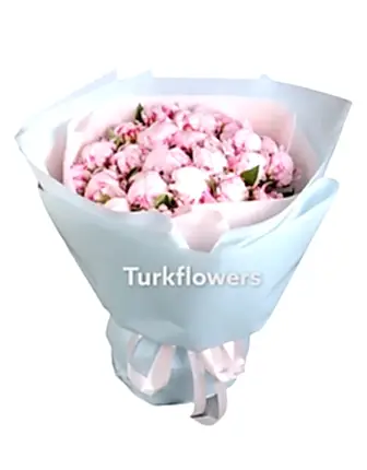 25 Pink Peonies Bouquet - Peony