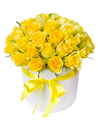 Arrangement Yellow Roses in a Box - Flower delivery in Azərbaycan