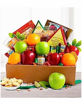 Fresh Fruit Cheese Box - Congratulations Flowers