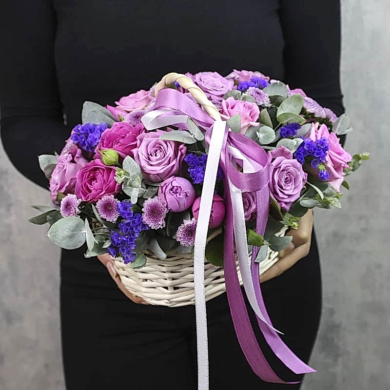 Lila Basket - Congratulations Flowers