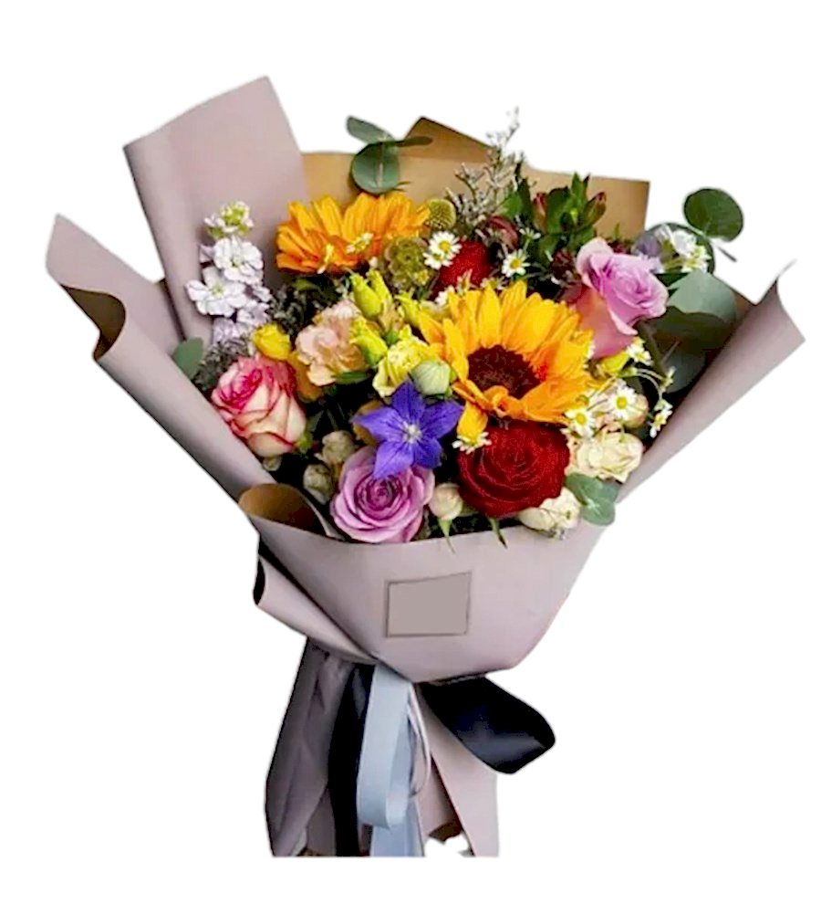 Colorful Harmony Bouquet - Congratulations Flowers