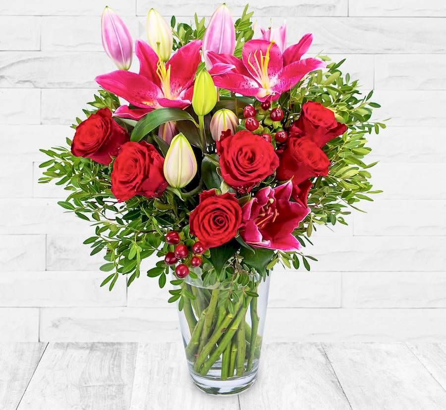 Pink and Red - Lilies