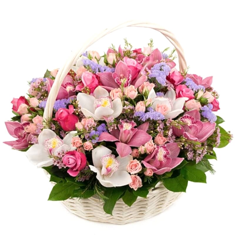 Orchid and spray roses - Congratulations Flowers
