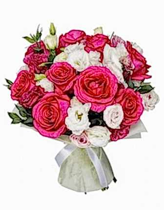 Pink & White Harmony Bouquet - Congratulations Flowers