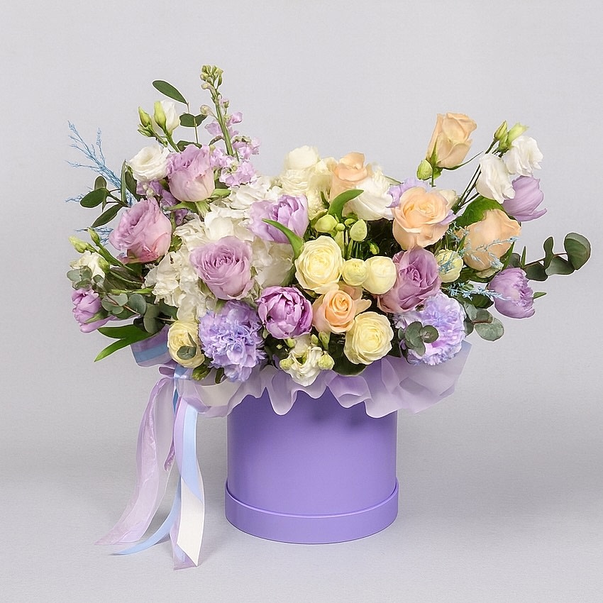 Luxury Pastel Flower Box - Congratulations Flowers