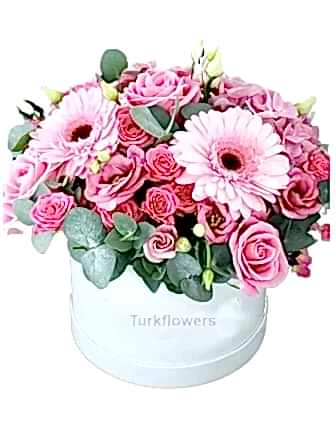 Pink Elegance Flower Box - Congratulations Flowers
