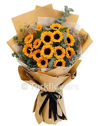 15 Sunflower Bouquet 15 Sunflower Bouquet - Sunflowers