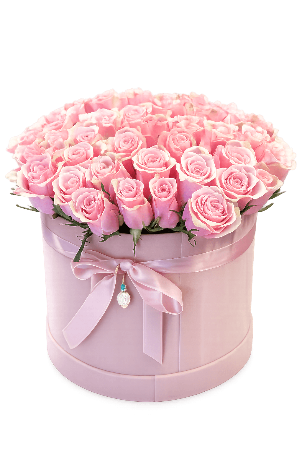 Luxury Blush – 51 Pink Roses in a Box - Pink Roses